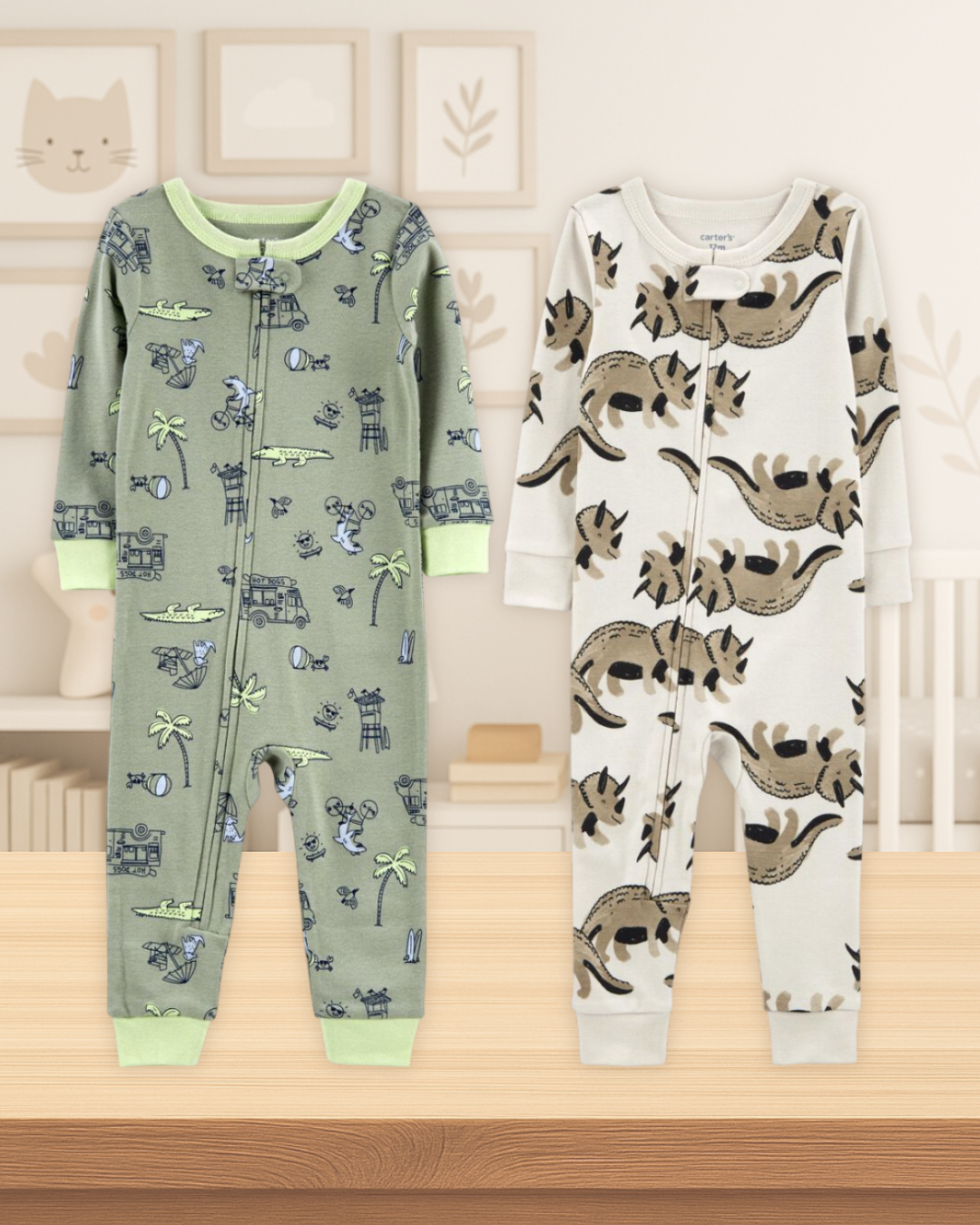 Baby Boy Pj Bundle Gift with Lion Plush Toy, Socks & Book