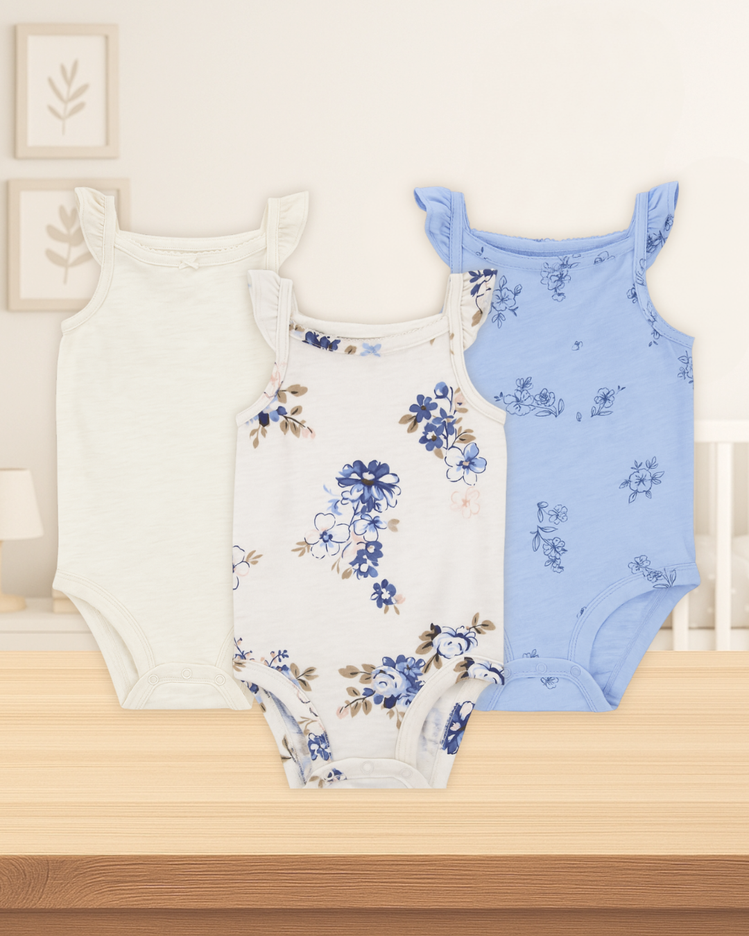 Delicate Baby Girl Gift Box Sleeveless Bodysuits & Pyjamas