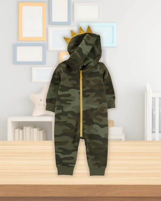 Carter's Baby Camo Spike Hooded Jumpsuit
