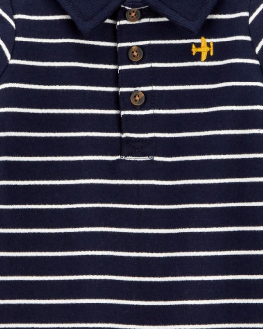 Carter's Baby Striped French Terry Jumpsuit