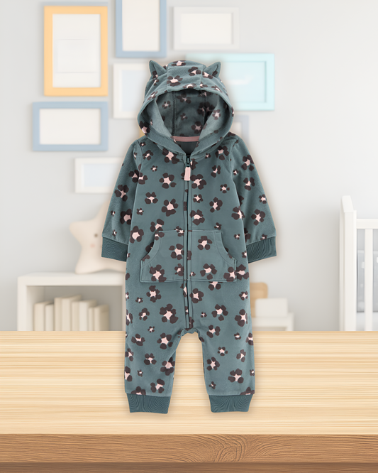 Carter's Baby Leopard Hooded Jumpsuit