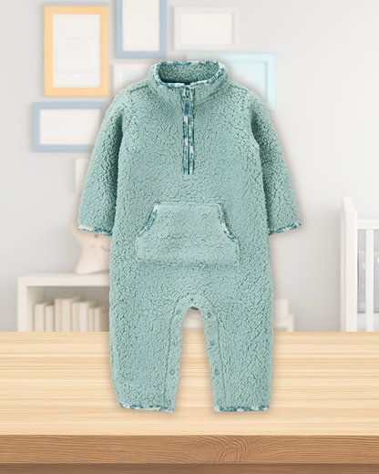 Carter's Baby Teal Sherpa Jumpsuit