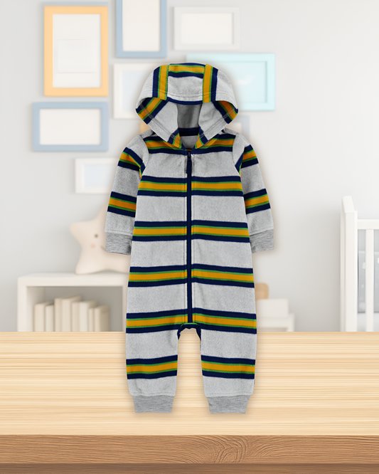 Carter's Baby Striped Fleece Jumpsuit