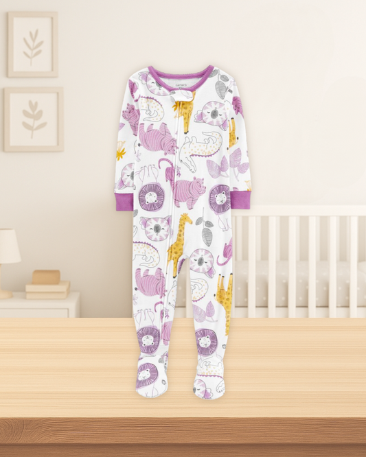 Carter's Safari Animals Cotton Footed Pyjamas