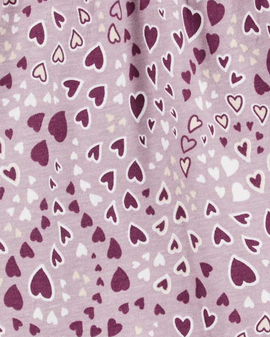 Carter's Heart Bodysuit & Purple Pants Set