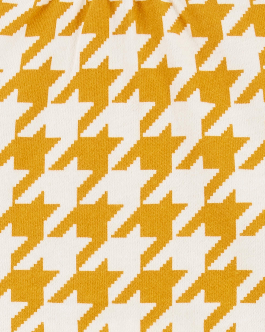 Carter's Yellow Houndstooth Bodysuit & Navy Pants Set