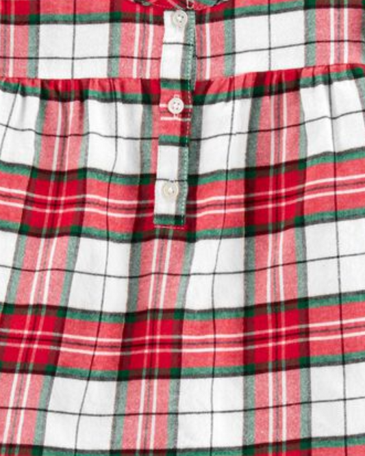 Carter's Plaid Flannel Top & Black Legging Set
